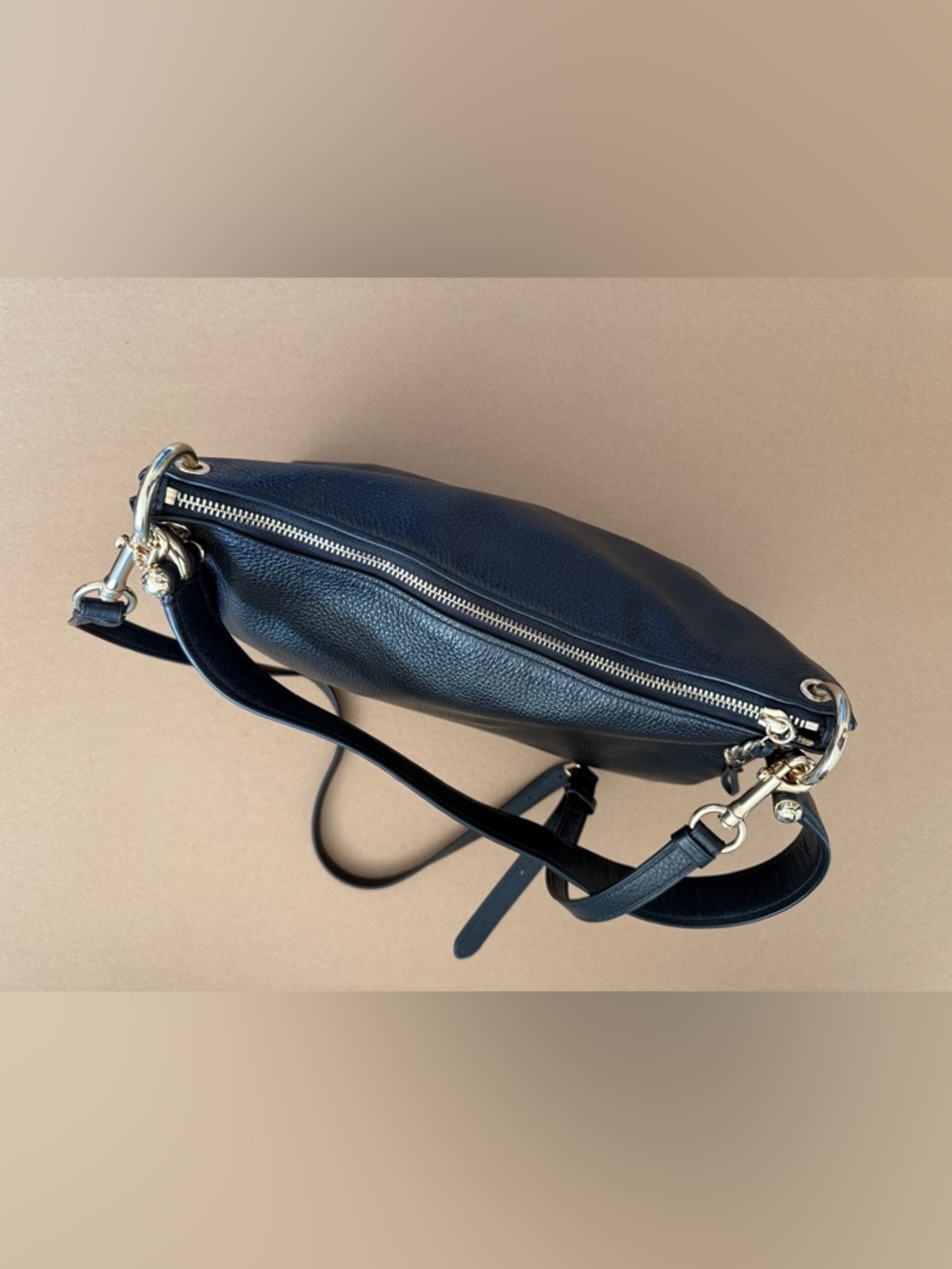 Coach Black Pebbled Leather MIA Shoulder Bag with Gold Hardware - Picture 7 of 8